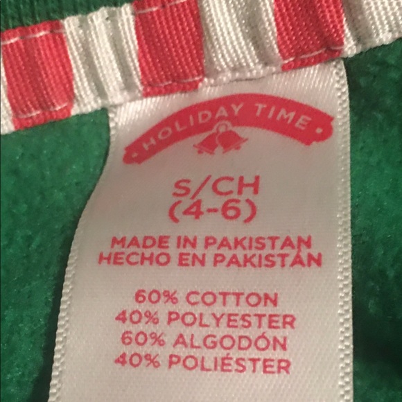 Green Christmas Elf sweatshirts small nwot - Picture 3 of 3